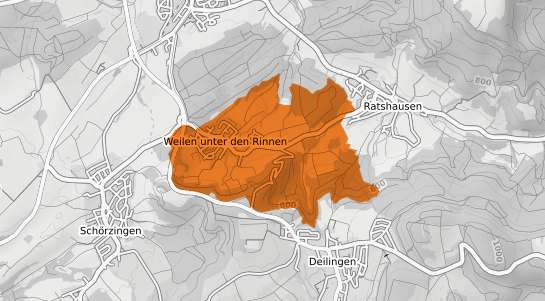 Mietspiegelkarte Weilen unter den Rinnen